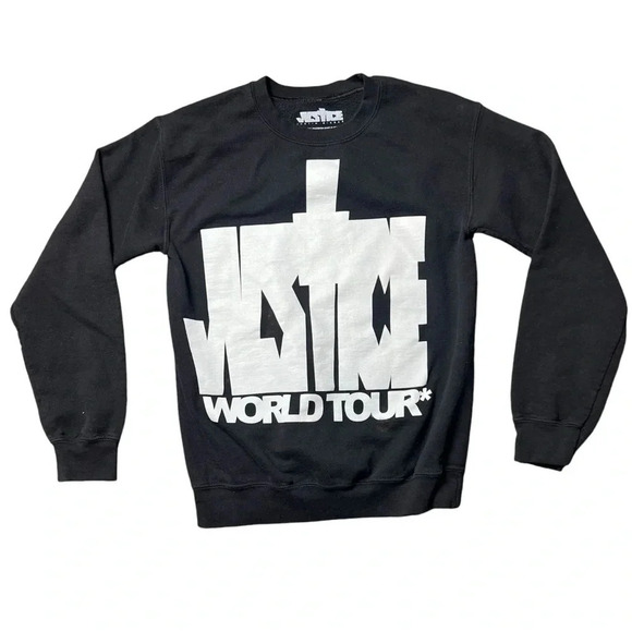 Justin Bieber Other - Justin Bieber Sweatshirt Men’s S Black Pullover Crew Neck Sweater Justice Tour
